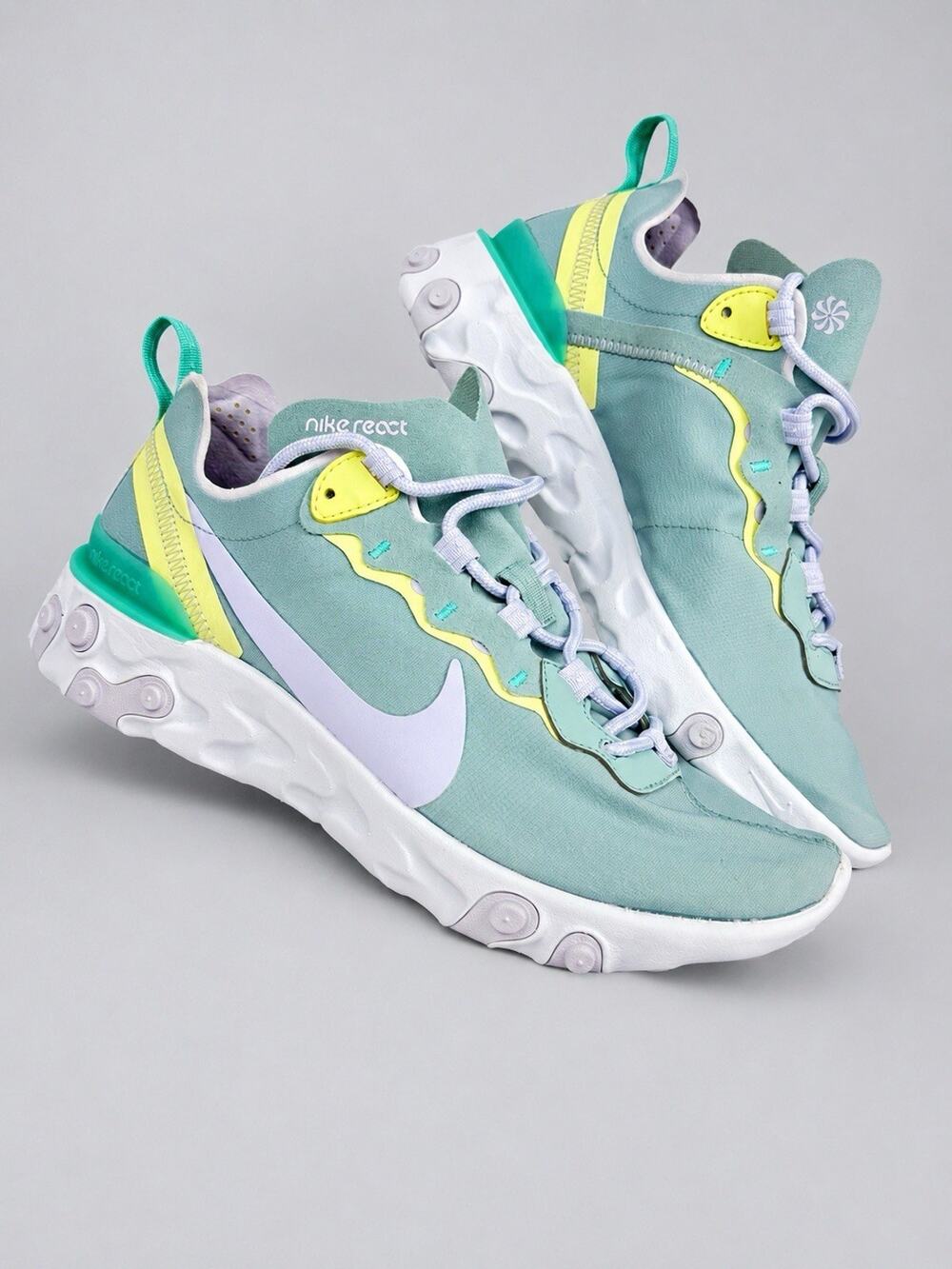 Nike React Element 55 Ocean Cube BQ2728-301 Women’s Sneakers Sz US 9 EU 40.5 New